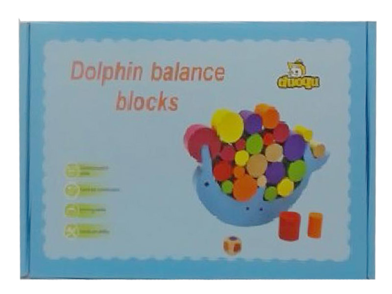 Wooden Dolphin Balance Blocks toys