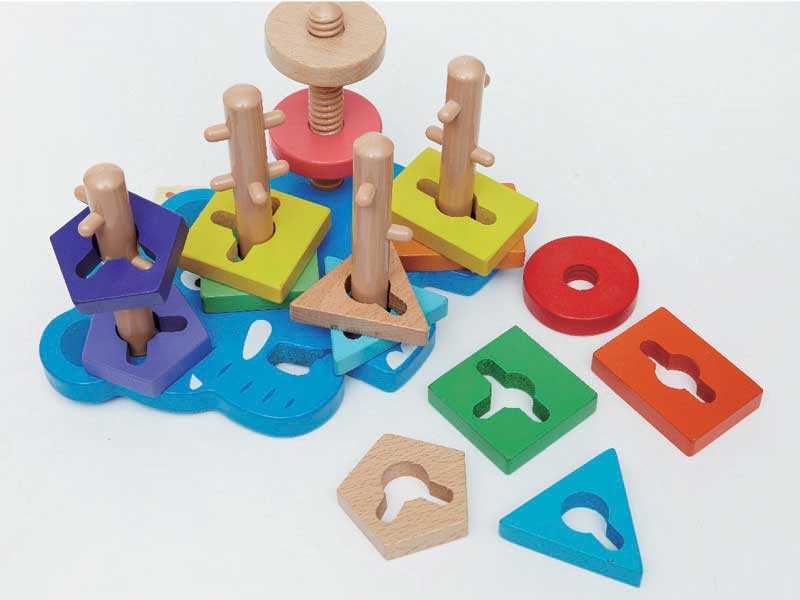 Wooden Elephant Blocks Set toys