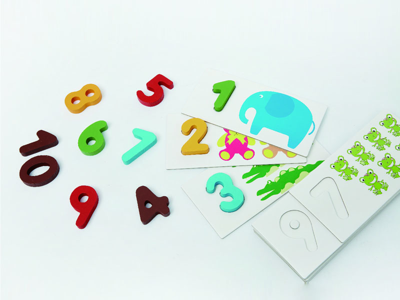 Wooden Arithmetic Digital Card toys