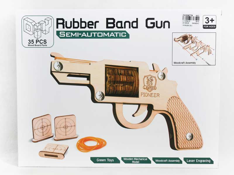 Wooden Rubber Band Gun(35pcs) toys