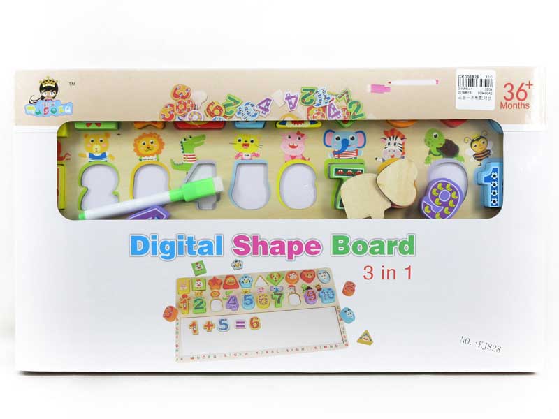 3in1 Wood Matching Board toys