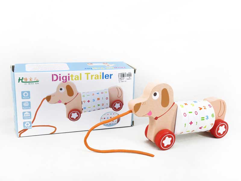 Wooden Puppy Early Learning Trailer toys