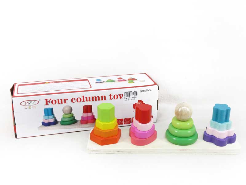 Wooden Four Shaped Towers toys