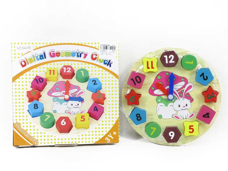 Wooden Rabbit Clock toys