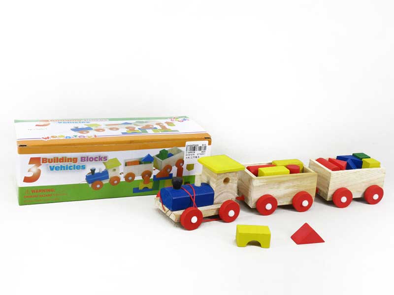 Wooden Three Section Trailer toys