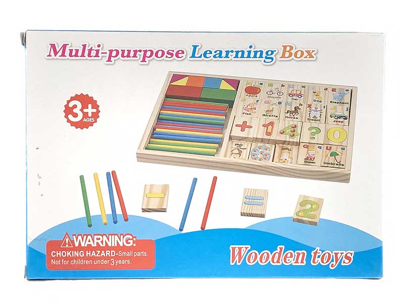 Wooden Building Stick Learning Box toys