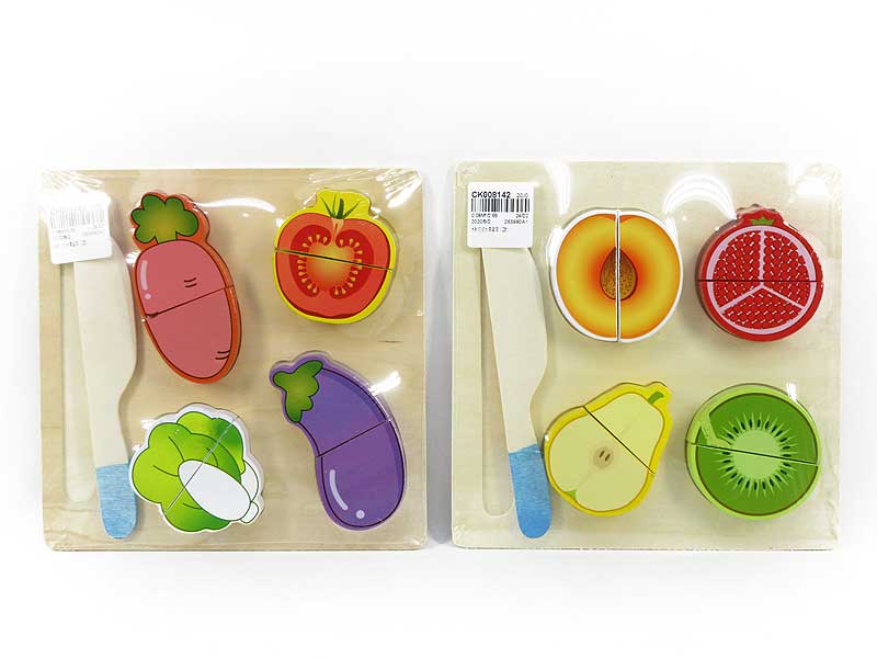 Wood Cut Fruits And Vegetables(2S) toys