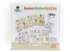 Wooden Gesture Number Matching