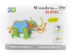 Wooden Diy Elephant