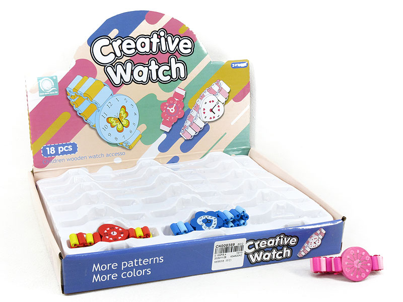 Wooden Beaded Watch(18in1) toys