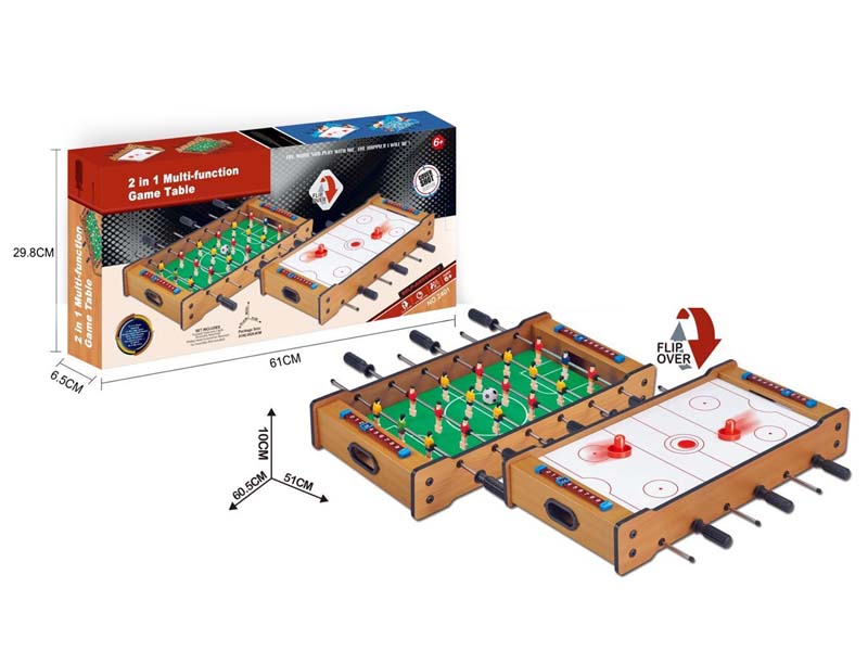 2in1 Wooden Football Ice Hockey Table toys