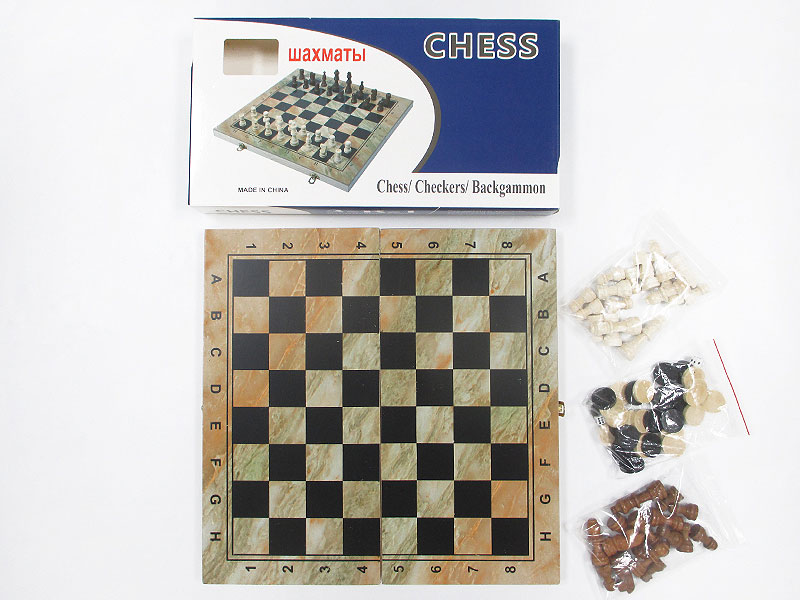 2in1 Wooden Play Chess toys