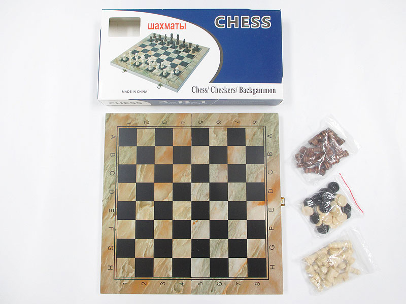 2in1 Wooden Play Chess toys
