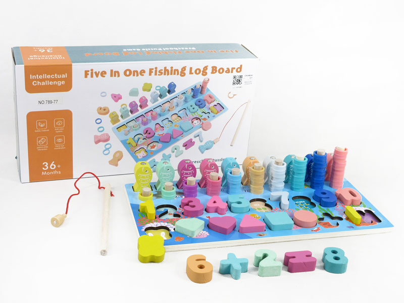5in1 Wooden Fishing toys