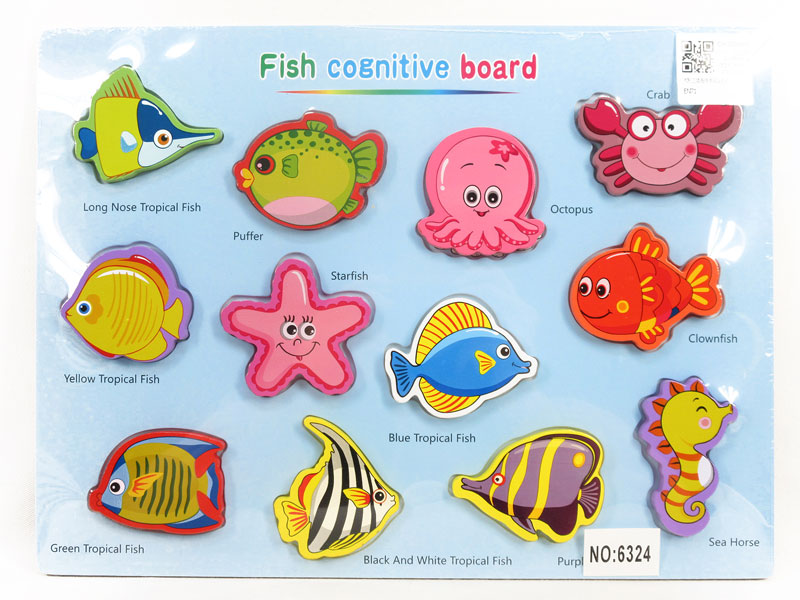 Wooden Fish Word Cognitive Board toys