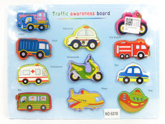 Wooden Traffic Awareness Board