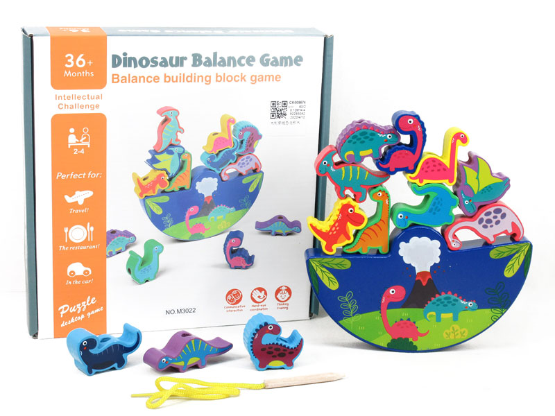 Wooden Dinosaur Balance Game toys