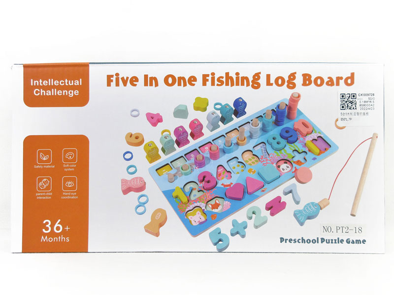 5in1 Wooden Fishing Board toys