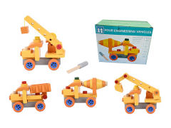 Wooden Engineering Disassembly Vehicle