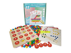2in1 Wooden Bead Memory Chess