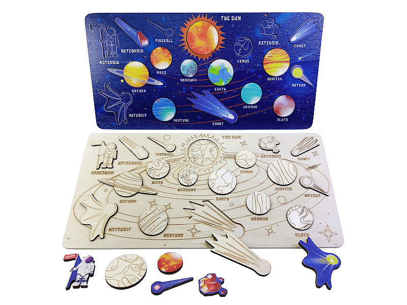 Wooden Cosmic Galaxy Recognition Board toys