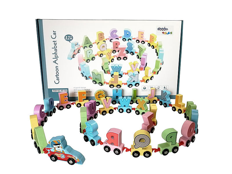 Wooden Cartoon Letter Train toys