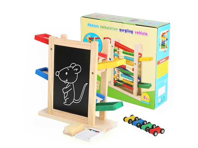 2in1 Wooden Drawing Board & Slide Car toys