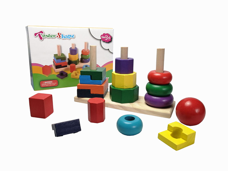 Wooden Shaped Tower toys