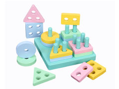 Wooden Square Four Sets Of Columns toys