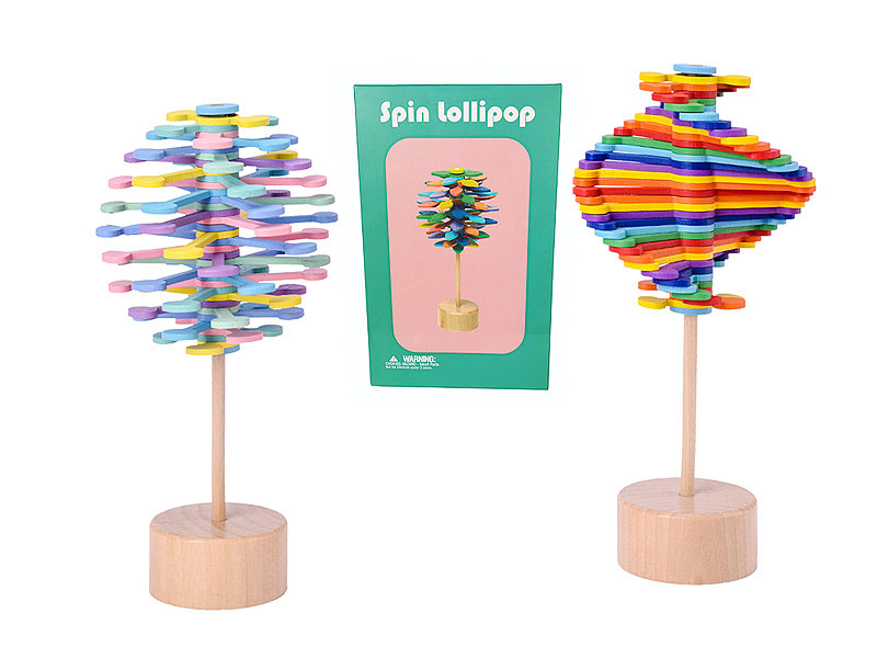 Wooden Rotating Lollipop toys