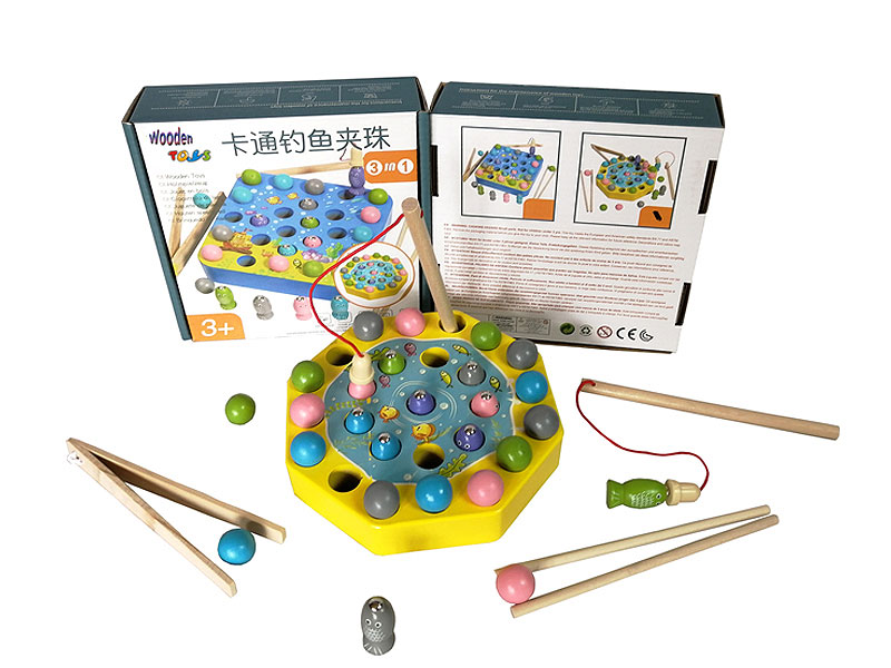 Wooden Fishing Clip Bead toys