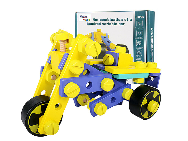 Wooden Assembled Automobile Building Blocks toys