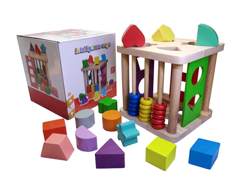 Wooden Square Intelligence Matching Box toys