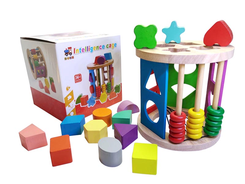 Wooden Round Intelligence Matching Box toys