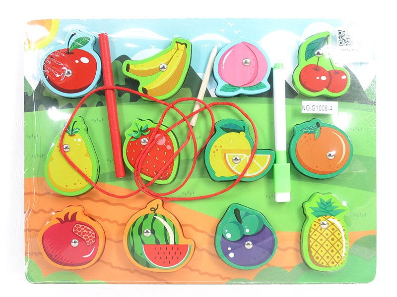 Wooden Magnetic Rope Drawing Board For Fruit toys