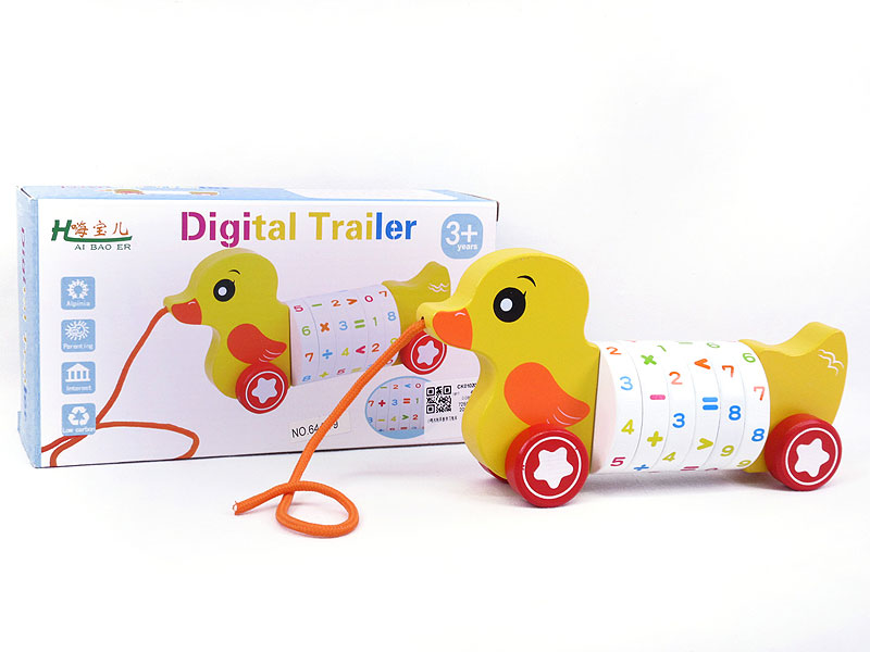 Wooden Early Education Learning Trailer toys