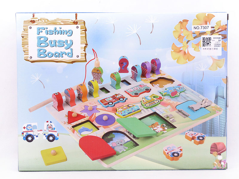 Wooden Fishing Busy Board toys