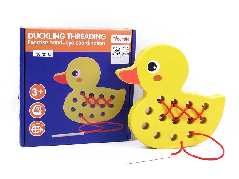 Wooden Duckling Threading Game toys