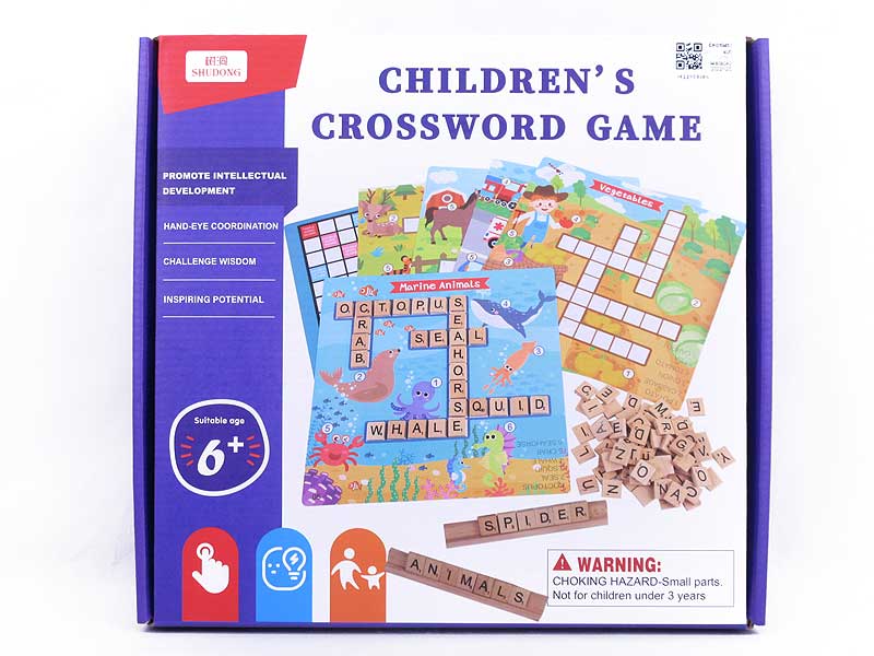 Wooden Puzzle Letter Crossword Game toys