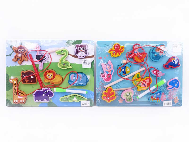 Wooden Puzzle Drawing Board Threading Game(8S) toys