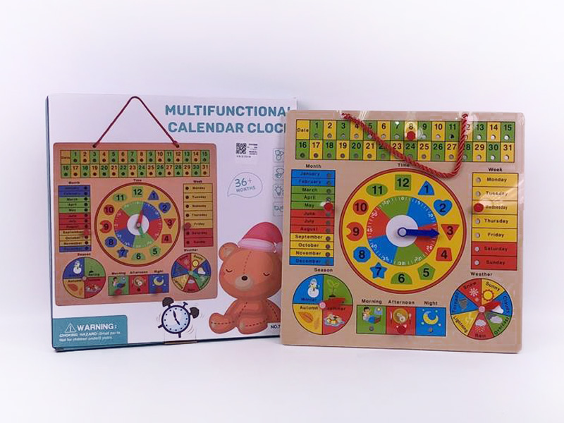Wooden Calendar Clock toys