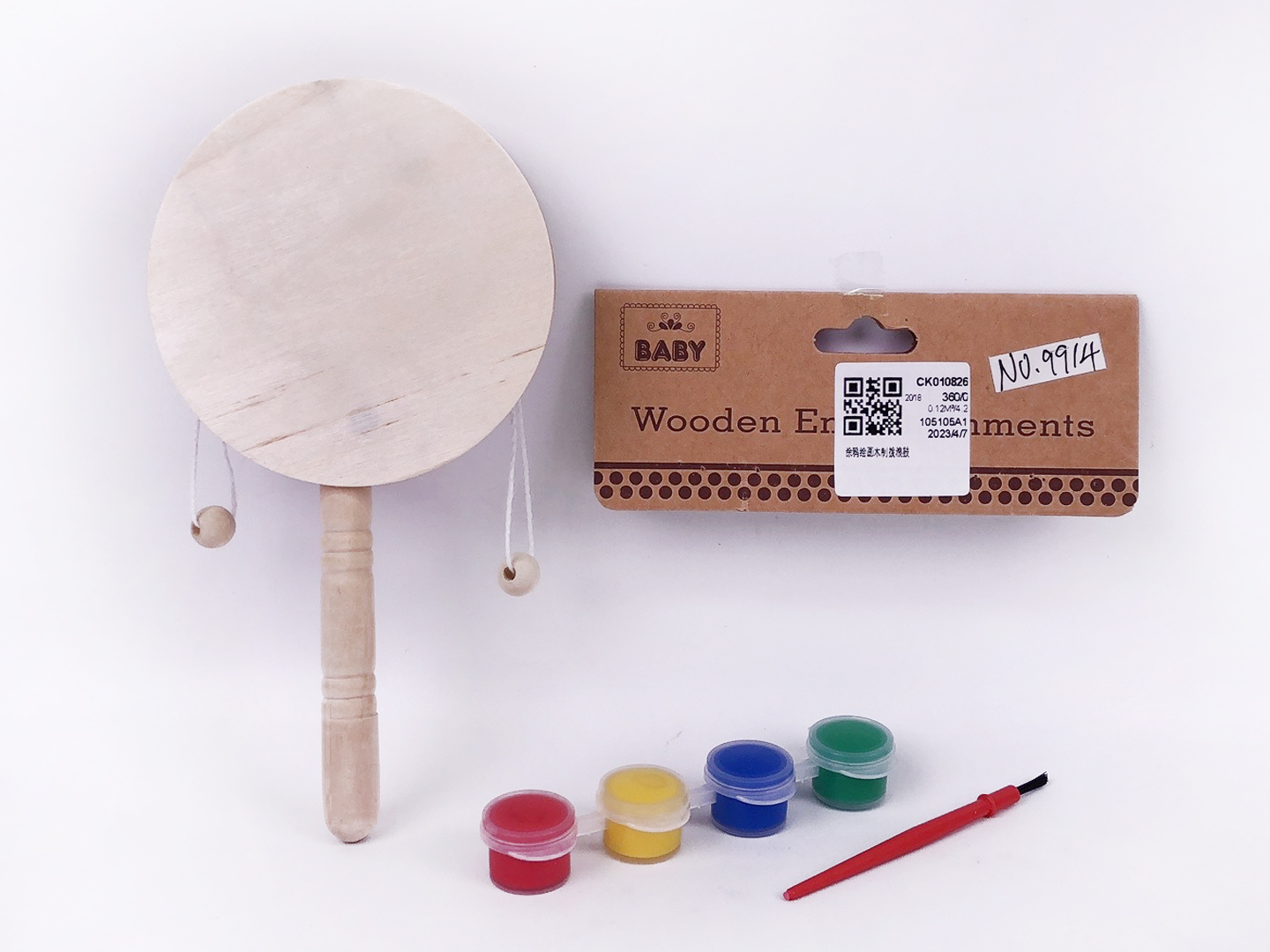 Graffiti Painting, Wooden Rattle Drum toys