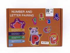 Wooden Number Letter Pairing Game