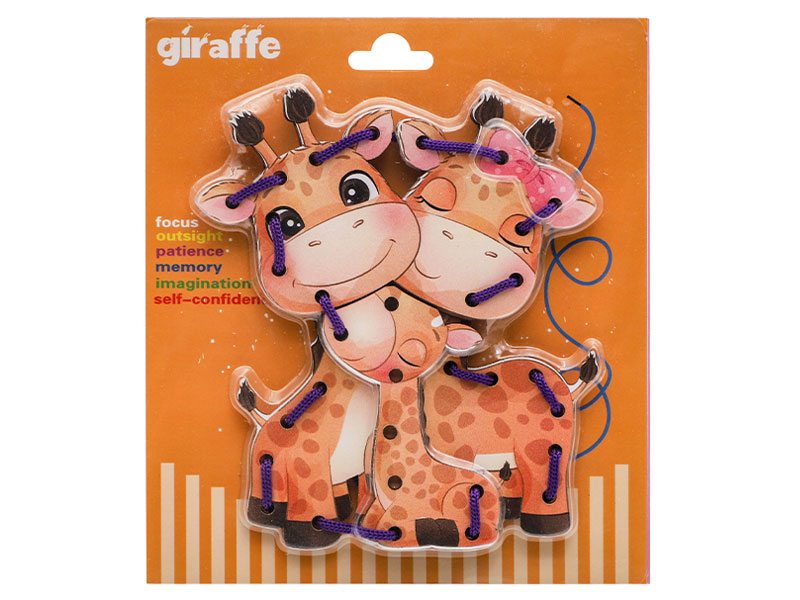 Wooden Giraffe Rope Game toys