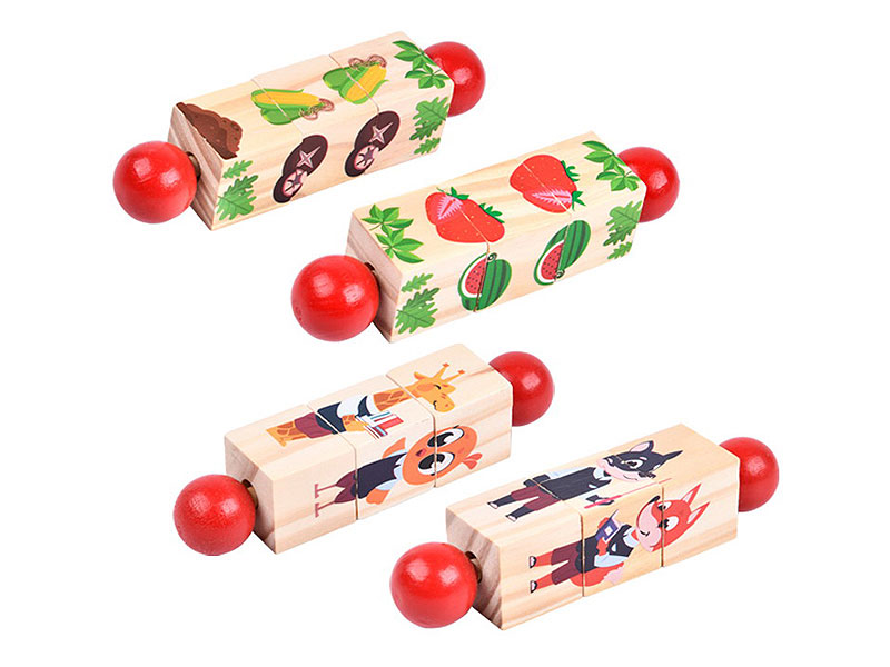 Wooden Rotating Three-Dimensional Puzzle(4in1) toys