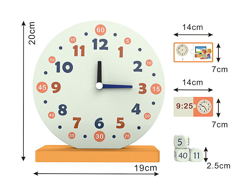 Wooden Clock Cognitive Board toys