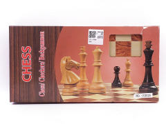 木制三合一国际象棋