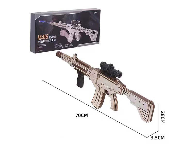 Wooden Diy Soft Bullet Gun Set toys