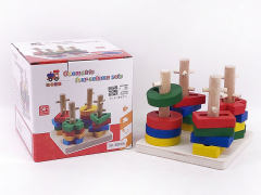 Wooden Geometric Four-column Sets toys