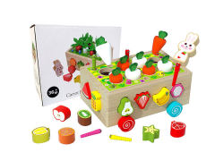 Wooden Carrots Insects Fruits And Vegetables Paired With Intelligent Cars toys